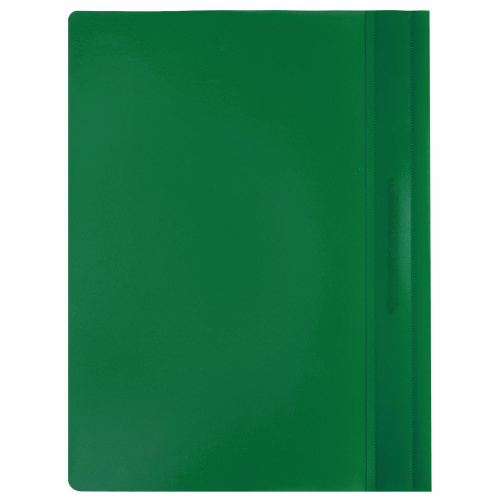 Скоросшиватель пластиковый BRAUBERG, А4, 130/180 мкм, зеленый фото 3