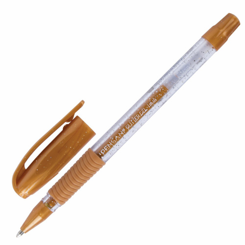Ручка гелевая PENSAN "Glitter Gel", чернила с блестками, линия письма 0,5 мм, дисплей, черная фото 5