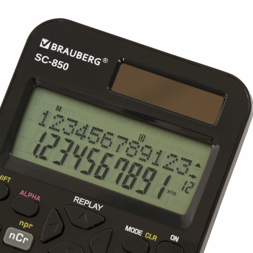 Калькулятор инженерный двухстрочный BRAUBERG, 163х82 мм, 240 функций, двойное питание, черный фото 6
