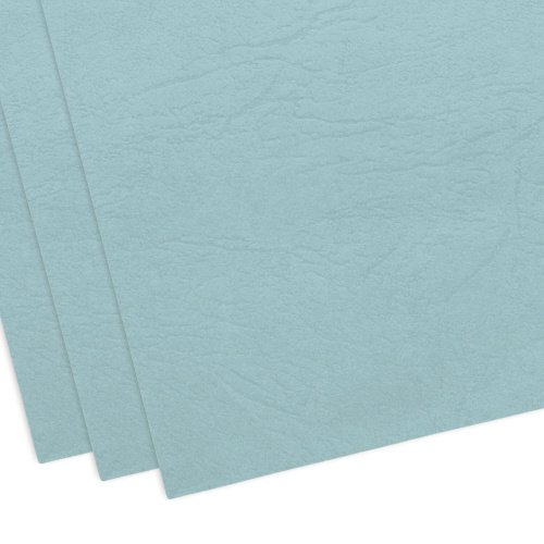 Обложки картонные для переплета BRAUBERG, А4, 100 шт., тиснение под кожу, 230 г/м2, голубые фото 5