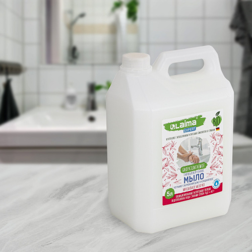 Мыло туалетное жидкое гипоаллергенное "Laima Expert" Миндальное молочко 5 л фото 5