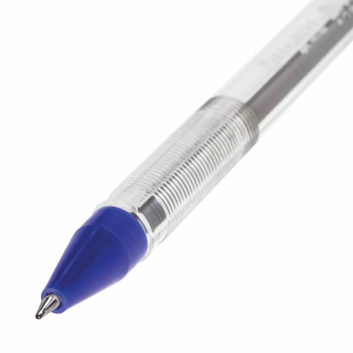 Ручка шариковая масляная BRAUBERG "Rite-Oil", корпус прозрачный, линия письма 0,35 мм, синяя фото 8