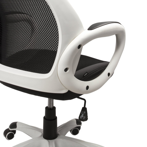 Кресло офисное BRABIX PREMIUM "Genesis EX-517", пластик белый, ткань/экокожа/сетка черная фото 9