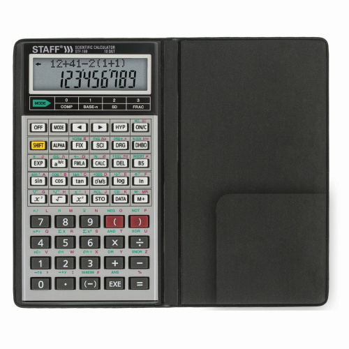 Калькулятор инженерный двухстрочный STAFF STF-169, 143х78 мм, 242 функции, 10+2 разрядов фото 9