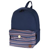 Рюкзак BRAUBERG, 20 литров, 40х28х12 см, универсальный, сити-формат, синий, карман с пуговицей