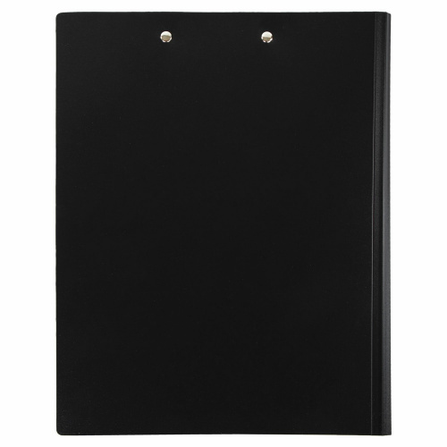 Папка-планшет STAFF, А4, с прижимом и крышкой, пластик, черная фото 5