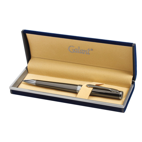 Ручка подарочная шариковая GALANT "PASTOSO", корпус оружейный металл, детали хром, синяя фото 3