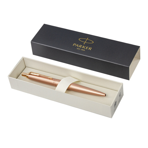 Ручка шариковая PARKER "Jotter XL Monochrome Pink Gold PGT", корпус "розовое золото", сталь, синяя фото 6