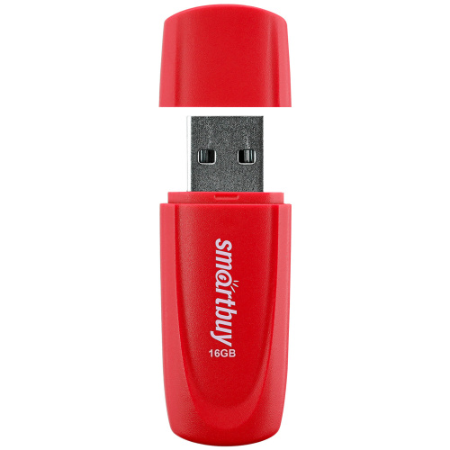 Флеш-диск 16GB SMARTBUY Scout USB 2.0, красный, SB016GB2SCR фото 3