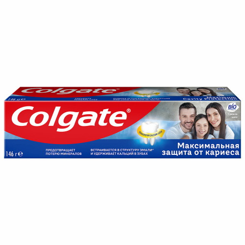 Зубная паста 100мл COLGATE "Свежая мята", защита от кариеса, с фторидом и кальцием, ш, 7891024149102 фото 4