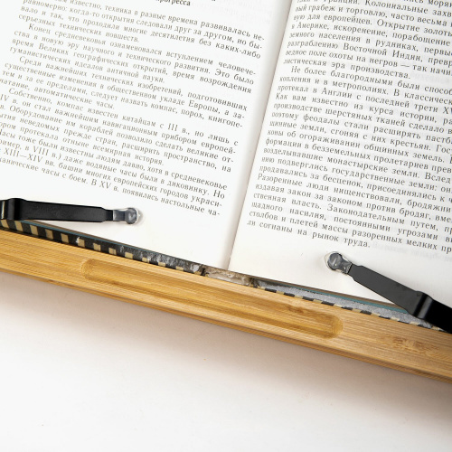 Подставка для книг и планшетов большая бамбуковая BRAUBERG, 34х24 см, регулируемый угол фото 8