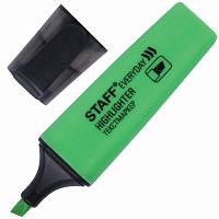 Текстовыделитель STAFF "EVERYDAY", скошенный наконечник, 1-5 мм, зеленый