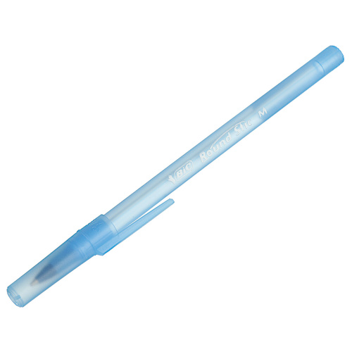 Ручка шариковая BIC "Round Stic", СИНЯЯ, корпус голубой, узел 1 мм, линия письма 0,32 мм фото 3