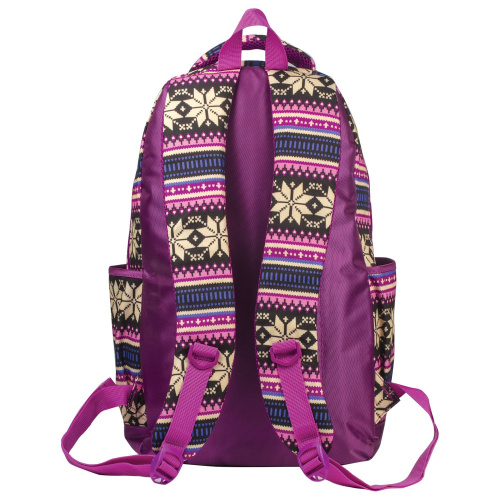 Рюкзак BRAUBERG "Фиолетовые узоры", канвас, 47х32х14 см, молодежный фото 2