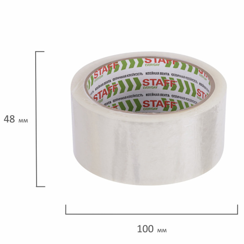 Клейкие ленты упаковочные STAFF BIG PACK, 48 мм х 66 м, 6 шт., прозрачные, 40 микрон фото 7