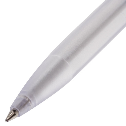 Ручка шариковая масляная BRAUBERG "Olive Pen", корпус прозрачный, 0,7 мм, линия 0,35 мм, синяя фото 3