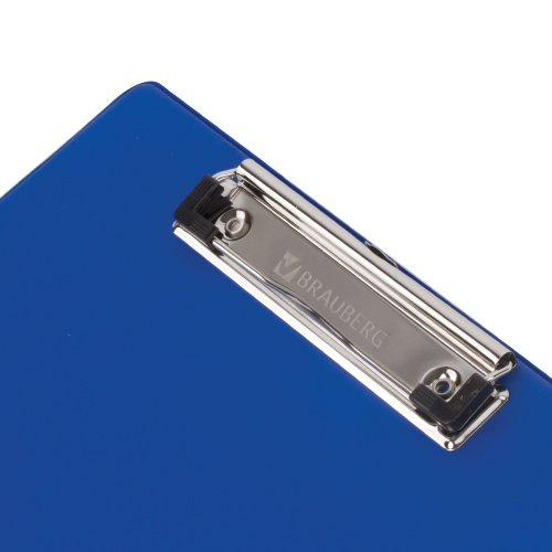 Доска-планшет BRAUBERG "NUMBER ONE", А4, картон/ПВХ, с прижимом, синяя фото 4