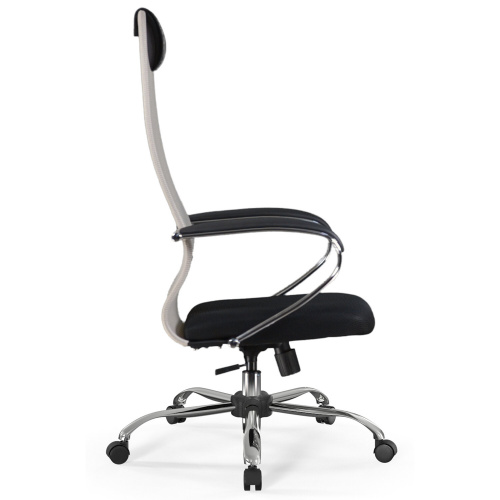 Кресло офисное BRABIX PREMIUM "Ultimate EX-800" хром, плотная двойная сетка Х2, черное/бежевое, 532913 фото 4