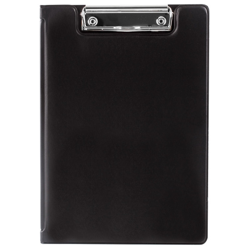 Папка-планшет BRAUBERG,  А5, с прижимом и крышкой, картон/ПВХ, черная фото 3