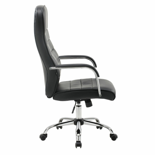 Кресло офисное BRABIX "Stark EX-547", экокожа, хром, черное фото 6
