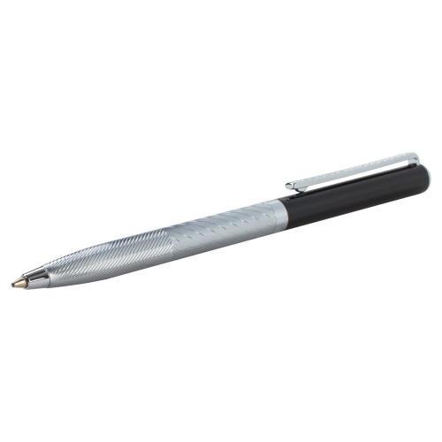 Ручка подарочная шариковая GALANT "Landsberg", корпус серебристый с черным, синяя фото 9