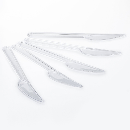Одноразовые ножи LAIMA, 180 мм, 48 шт., прозрачные, пластиковые фото 4