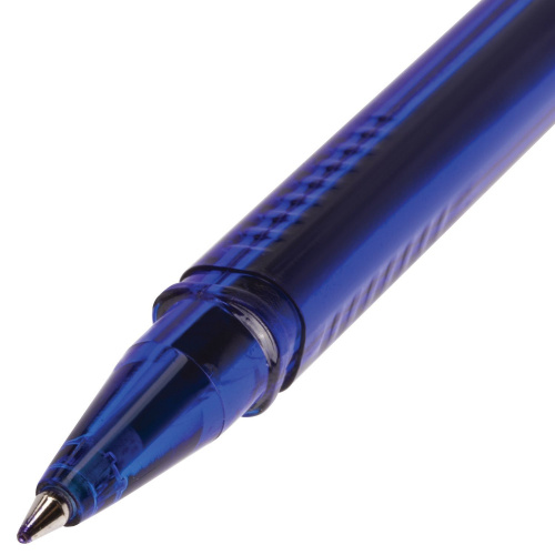 Ручка шариковая масляная BRAUBERG "Marine", корпус тонированный синий, линия письма 0,35 мм, синяя фото 7