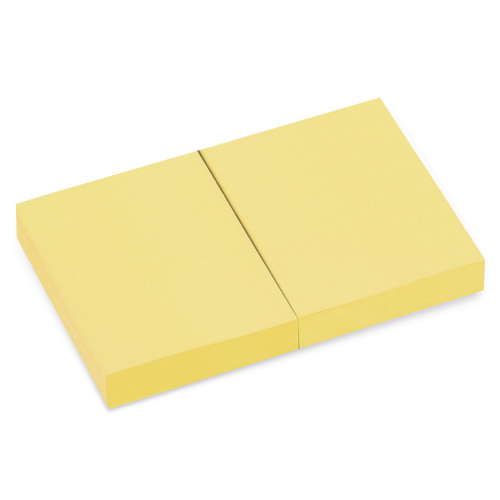Блок самоклеящийся (стикеры) BRAUBERG, 38х51 мм, 100 л., 2 шт., желтый фото 2