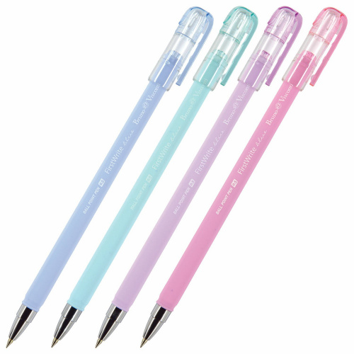 Ручка шариковая BRUNO VISCONTI FirstWrite, ассорти, узел 0,5 мм, линия письма 0,3 мм, синяя