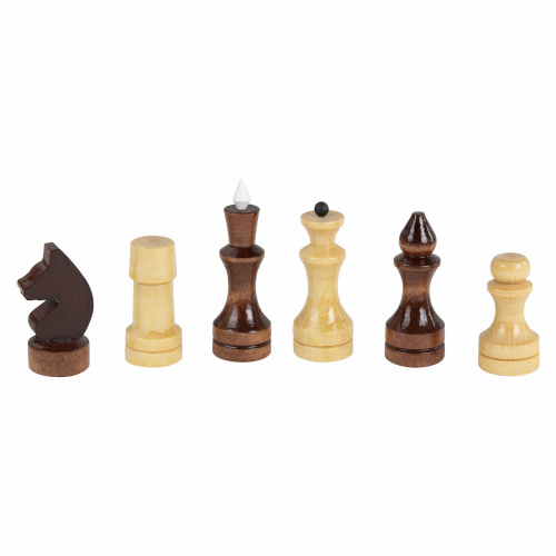 Шахматы, шашки, нарды 3в1 деревянные, лакированные, глянцевые, доска 40*40см, ЗОЛОТАЯ СКАЗКА, 665364 фото 7