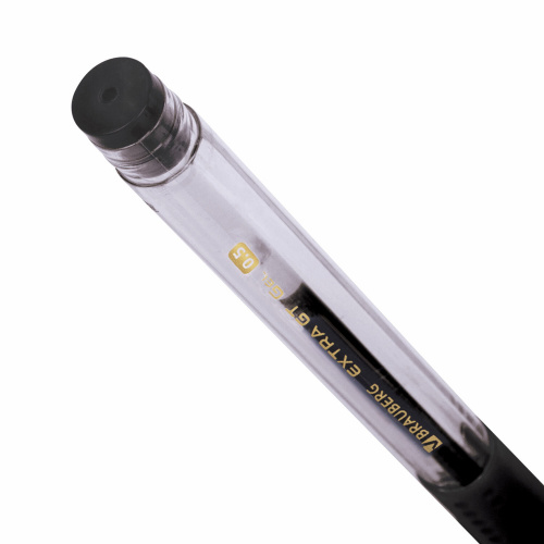 Ручка гелевая с грипом BRAUBERG "EXTRA GT GLD", ЧЕРНАЯ, стандартный узел 0,5 мм, линия 0,35 мм, 143919 фото 7