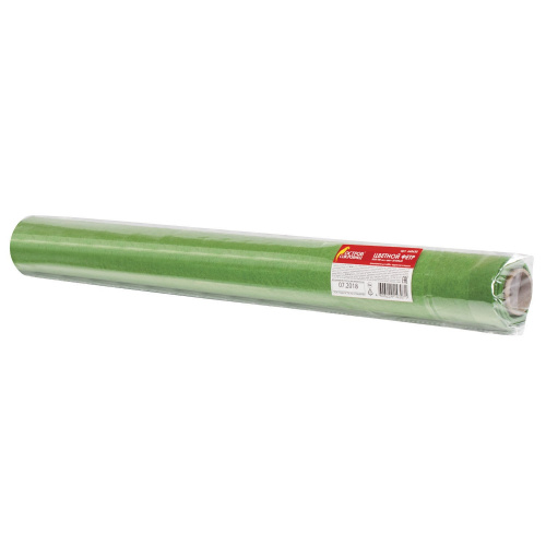 Цветной фетр для творчества в рулоне ОСТРОВ СОКРОВИЩ, 500х700 мм, толщина 2 мм, зеленый