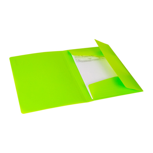 Папка на резинках BRAUBERG "Neon", до 300 листов, 0,5 мм, неоновая, зеленая фото 5