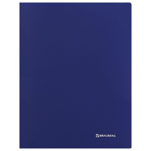 Папка с металлич скоросшивателем и внутренним карманом BRAUBERG, темно-синяя, до 100 листов, 0,6 мм фото 7