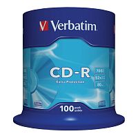 Диски CD-R VERBATIM 700 Mb 52х, 100 шт.