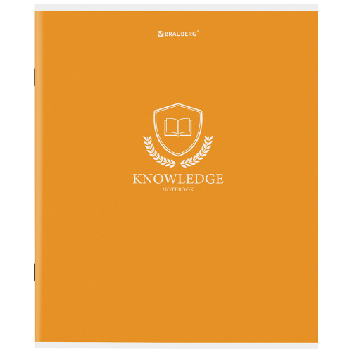 Тетрадь А5, 80 л., BRAUBERG, скоба, клетка, обложка картон, "Knowledge", 404409 фото 3