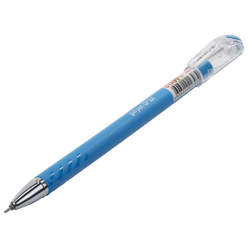 Ручка гелевая STAFF "College", корпус синий, линия письма 0,3 мм, синяя фото 9