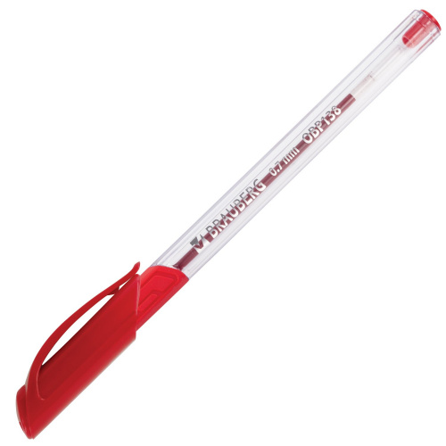 Ручка шариковая масляная BRAUBERG "Extra Glide GT", трехгранная, линия письма 0,35 мм, красная фото 3