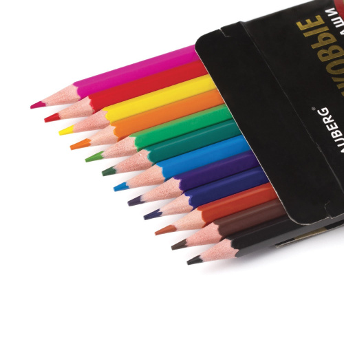 Карандаши цветные BRAUBERG "Корсары", 12 цветов, пластиковые, заточенные, картонная упаковка фото 4