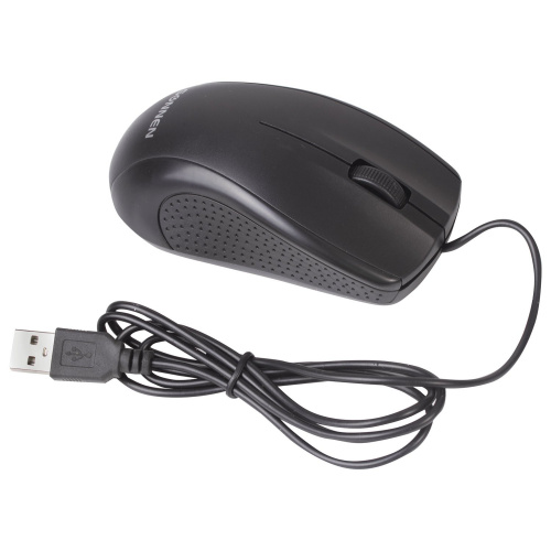 Мышь проводная SONNEN М-201, USB, 1000 dpi, 2 кнопки + колесо-кнопка, оптическая, черная фото 7