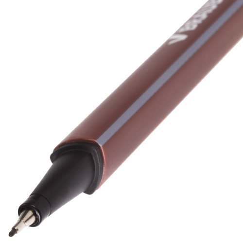 Ручка капиллярная (линер) BRAUBERG "Aero", трехгранная, металлический наконечник, коричневая фото 2