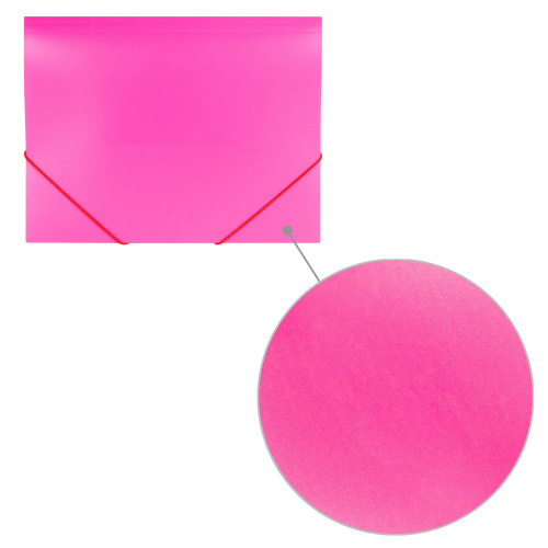 Папка на резинках BRAUBERG "Office", до 300 листов, 500 мкм, розовая фото 3