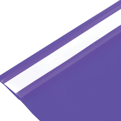 Скоросшиватель пластиковый STAFF, А4, 100/120 мкм, фиолетовый фото 7