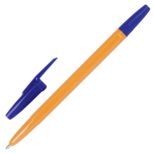 Ручка шариковая CORVINA (Италия) "51 Vintage", корпус оранжевый, линия письма 0,7 мм, синяя фото 5