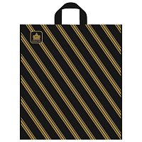 Пакет с петлевой ручкой ТИКО "Золотая полоса", ПНД, 44х40 см