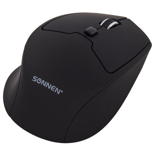 Мышь беспроводная SONNEN V33, USB, 800/1200/1600 dpi, 6 кнопок, оптическая, черная фото 10