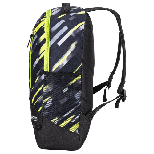 Рюкзак STAFF STRIKE, 45х27х12 см, универсальный, 3 кармана, черно-салатовый фото 6