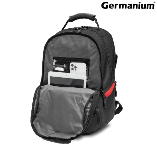 Рюкзак GERMANIUM "S-03", 46х32х26 см, универсальный, с отделением для ноутбука, черный фото 10