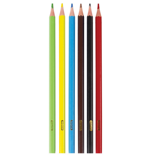 Карандаши цветные ПИФАГОР "ЛЕСНЫЕ ЖИТЕЛИ", 6 цветов, пластиковые, классические заточенные фото 2