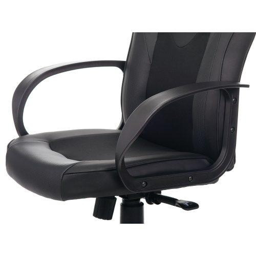 Кресло компьютерное BRABIX "Game GM-017", экокожа/ткань, черное фото 4